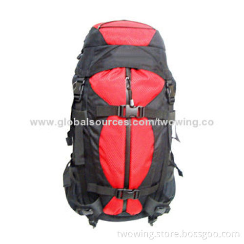 Hiking backpack with functional waist belt and air mesh back system, 420D ripstop fabric